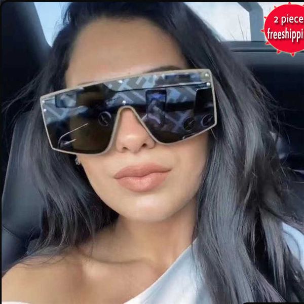 

luxury fashion trends 60%off design sunglasses f's new one piece mask sunglass chen ruoxian's same sunglass ffm0076 sunglasses uv4, White;black
