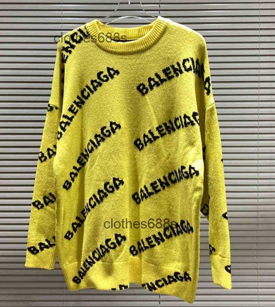 

designer men's sweater balencigas hoodies women sweaters 2022 autumn new fashion brand paris knitted sweater men and women letter jacqu, White;black
