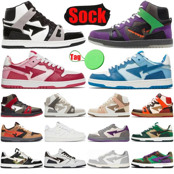 

2023 bapestars sk8 sta low baped designer casual shoes mens womens shoe lows black yellow abc camo pink plate-forme luxury trainers sports