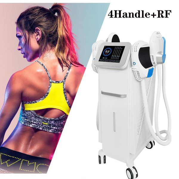 

emslim rf machine shaping ems muscle stimulator electromagnetic high intensity emt body and arms beauty equipment 2 or 4 handles can work at
