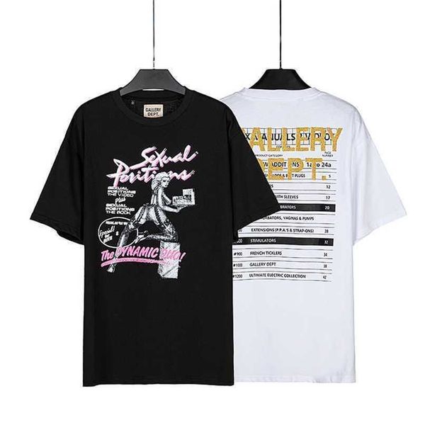 

mens t-shirts gallerydept dept designer tshirt personalized creativity ins trend loose hip hop short sleeve half xa63, White;black