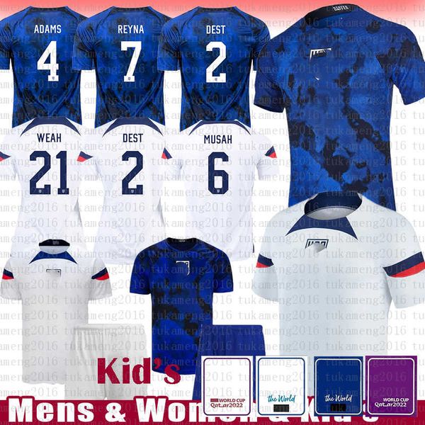 

2022 2023 soccer jersey rose lavelle mens megan rapinoe women trinity rodman kids kits alex morgan uniforms sophia smith lindsey horan pugh, Black;yellow
