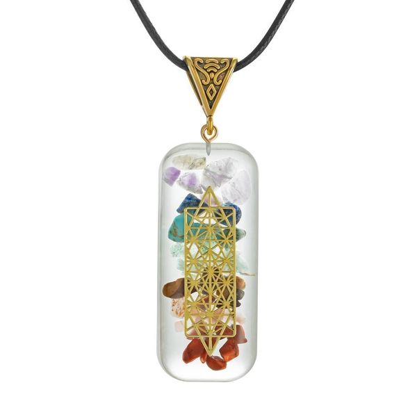 

pendant necklaces 7 healing chakra orgone crystal pendant necklace reiki energy stones generator emotional body purification dhgarden dhzuc, Silver