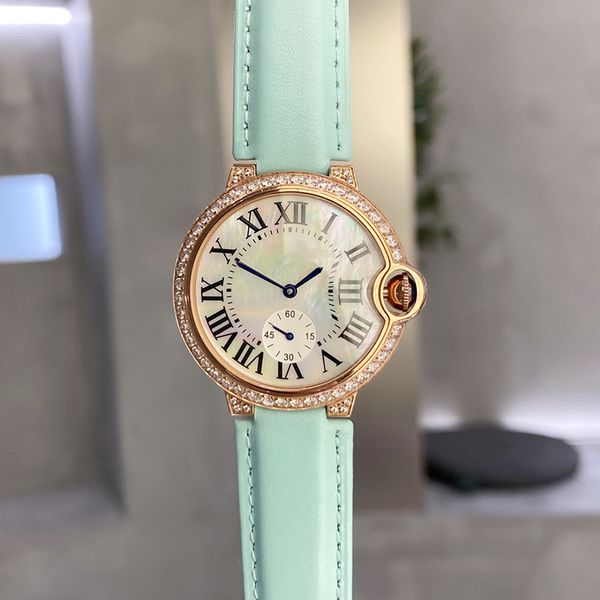 

women watch quartz movement bracelet waterproof 36mm fashion business wristband montre de luxe festival gift, Slivery;brown