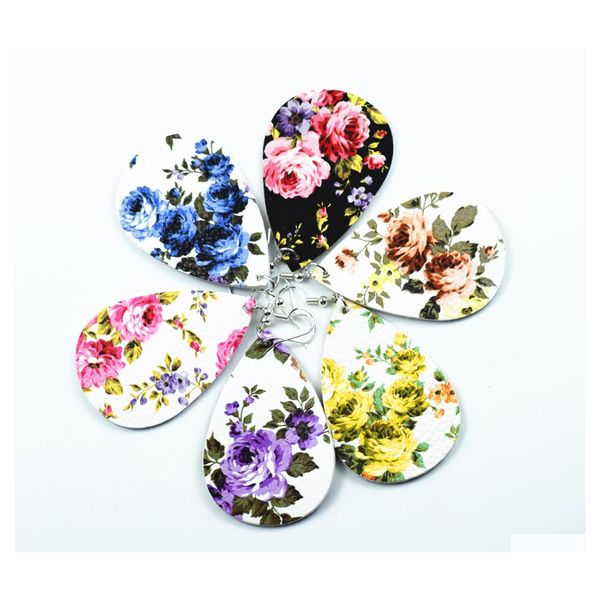 

charm leather pu pendant earrings sequins sweet explosion antique looking artificial teardrops light leaf red yellow handmade floral dhpol, Golden