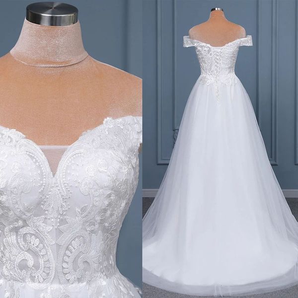 

real image 2022 elegant a line wedding dress marriage bride dresses, White
