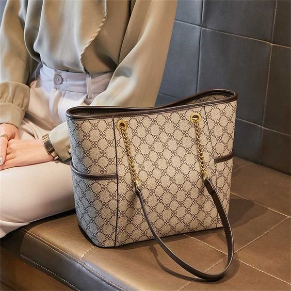 

new printing tote bag temperament chain bag hand one shoulder women's