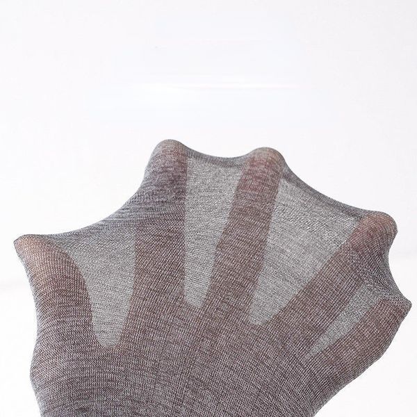 

Summer thin men's short silk stockings ice tube stockings men's odor proof breathable steel business, Gray