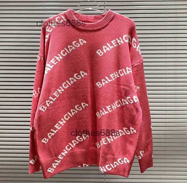 

designer men's sweater balencigas hoodies women sweaters 2022 autumn winter new fashion knitted sweater men and women letter jacquard c, White;black