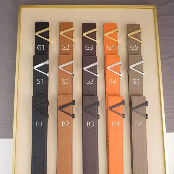 

luxury designer belts man woman fashion classic genuine leather multi-color buckle width 4.0cm 15 options, Black;brown