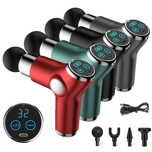 

full body massager mini electric massage gun lcd massager fascia gun deep tissue percussion muscle for body neck relaxation for pain relief