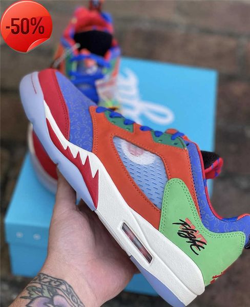 

2022 authentic 5 5s low doernbecher shoes hyper royal orange men sports sneakers outdoor dr6287-486 with original box, Black