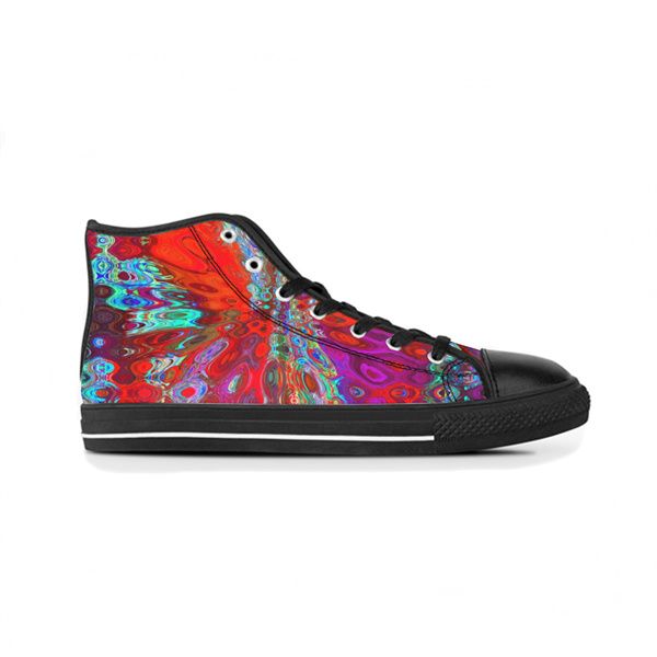 

classic shoes fashion canvas summerdiy custom skateboard casual accept triple black customization uv printing low cut mens womens sports sne, White;red