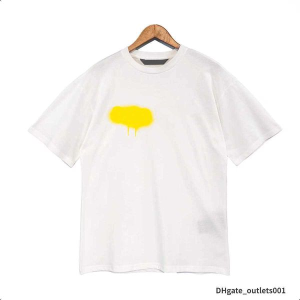 

22s men's tshirts t shirt palms palmangel city designer limited inkjet graffiti letter printing men's women's sailboat short-, White;black