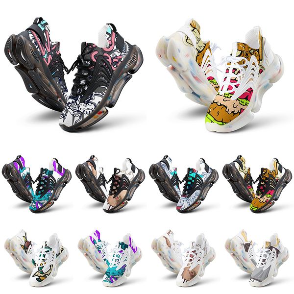 

men women custom shoes artoon animal design diy word black white blue red mens trainer 019
