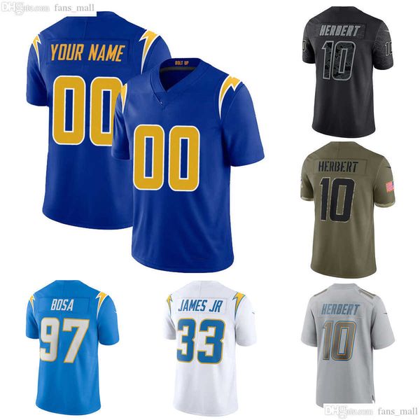 

football custom los angeles''chargers'' 97 joey bosa chris rumph ii bryce callahan michael davis deane leonard asante sa, Black;red