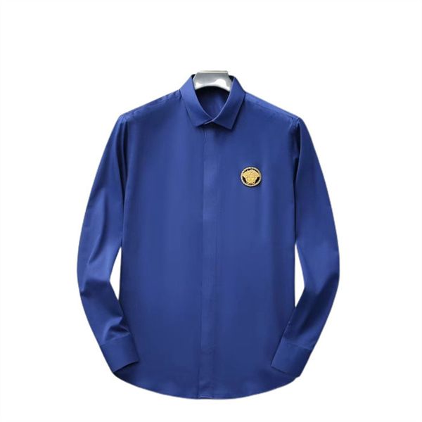 

2023 italian luxury designer menswear casual business shirt social and cocktail shirt brand spring/summer slim fashion men's shirts siz, White;black