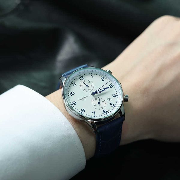 

luxury designer mechanical watch man 2022 new simple watch men's multifunctional leisure fashion atmosphere versatile literature fresh, Slivery;brown