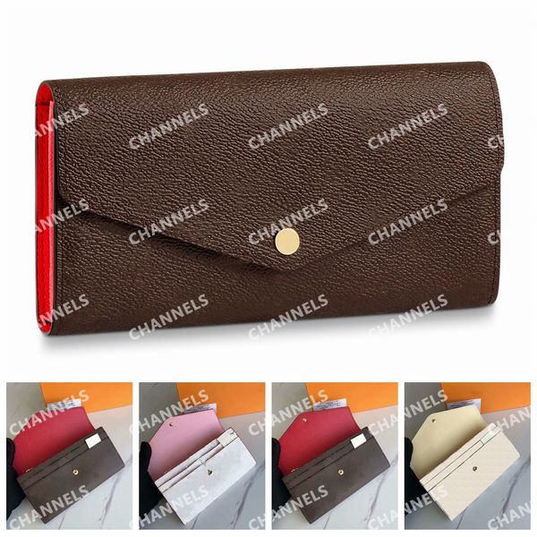 

damier wallets embossed women purses leather designer hasp zipper designer luxury wallet card holder purse fashion classic style, Red;black