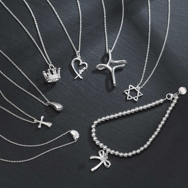 

bowknot bracelet love star cross crown necklace personality fashion headwear, Silver