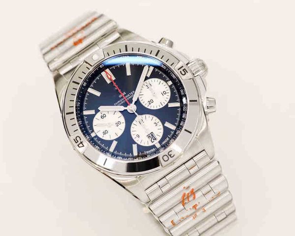 

movement factory 42mm chronograph gf aaaaa edition b01 luxury asia 7750 multi-function brand watch breitlins mechanical watches wgjp, Slivery;brown
