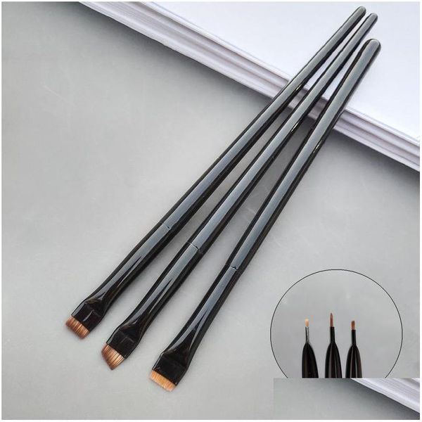 

makeup tools blade yellow wolf hair eyeliner brush eye professional makeup bevel thin eyebrow flat eyeshadow brushes beauty tool lt0 dhy1h