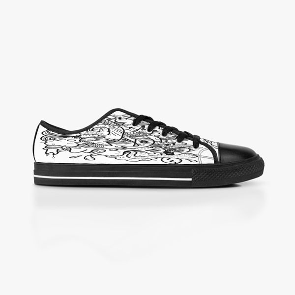 

custom shoes classic canvas low cut skateboard casual triple black accept customization uv printing low mens womens sports sneakers breathab