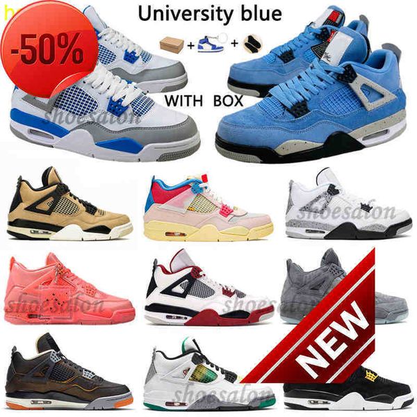 

basketball shoes 2022 high 4 4s white oreo x sail black cat university blue bred trainers pure money metallic purple orange pine green men