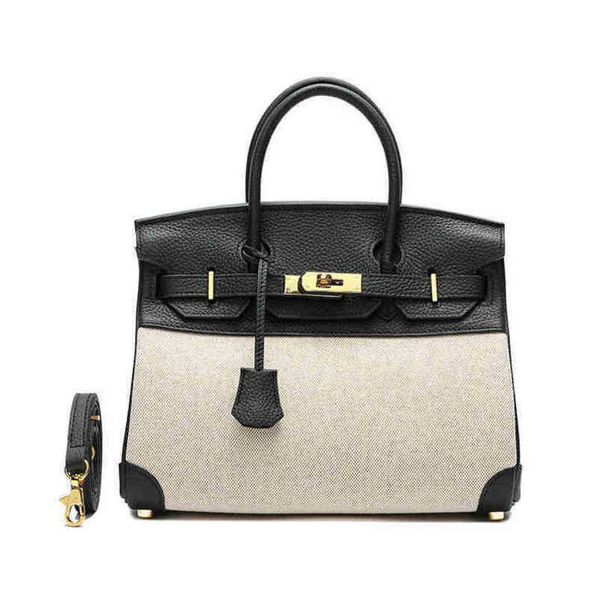 

birkins handbags herms designer bag birkins first layer cowhide color matching platinum bag european and american fashionable womens handbag