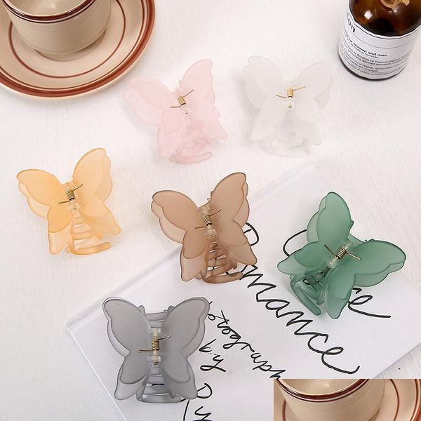 

hair clips barrettes net red super fairy butterfly half tie hair clips frosted jelly hairs clip girls head catch shark orn dhgarden dh8zw, Golden;silver