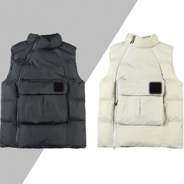 

toney designer brand mens vests down jacket island womens waterproof puffer vest embroidered badge metal nylon winter jackets, Black;white
