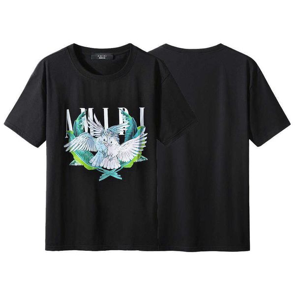 

t-shirt for men amii fashion short sleeve cotton designer shirtspeace dove leisure hip hop high street round neck 200g casual 0u5v if62, White;black