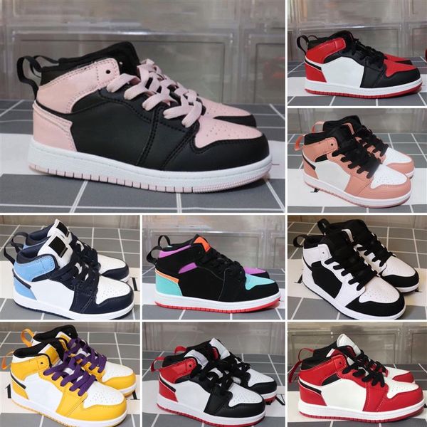 

2020 kids athletic shoes children basketball shoes toddler j sport sneakers for boy girl toddler chaussures 26-35257p, Black