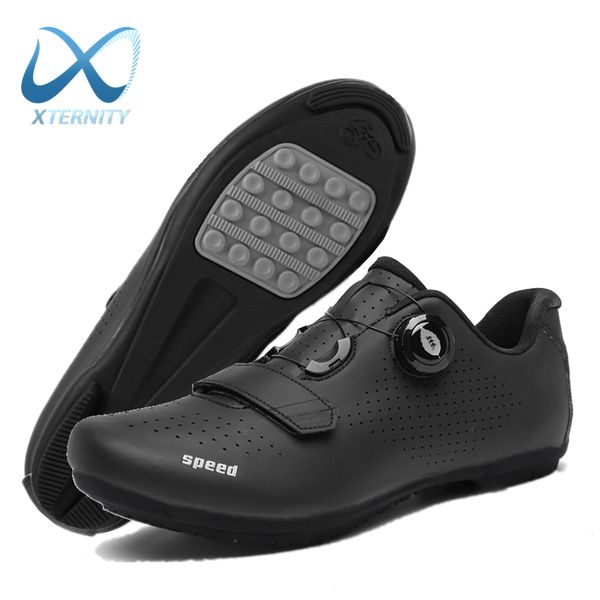 

dress shoes racing road cycling breathable nonlocking bicycle sneakers men professional outdoor athletic sports bike 221125, Black