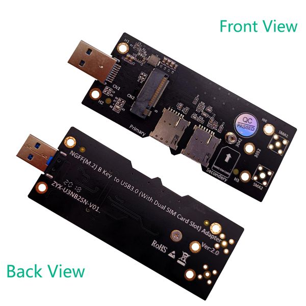 

ngffm.2 to usb 3.0 cable adapter with dual nano sim card slot for 3g/4g/5g module