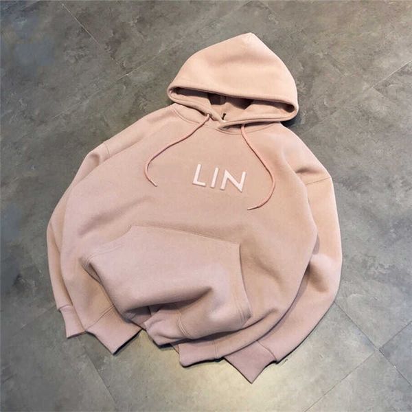 

2022 autumn and winter new designer men's women hoodies sweatshirts couple simple steel printed letters casual loose hooded, Black