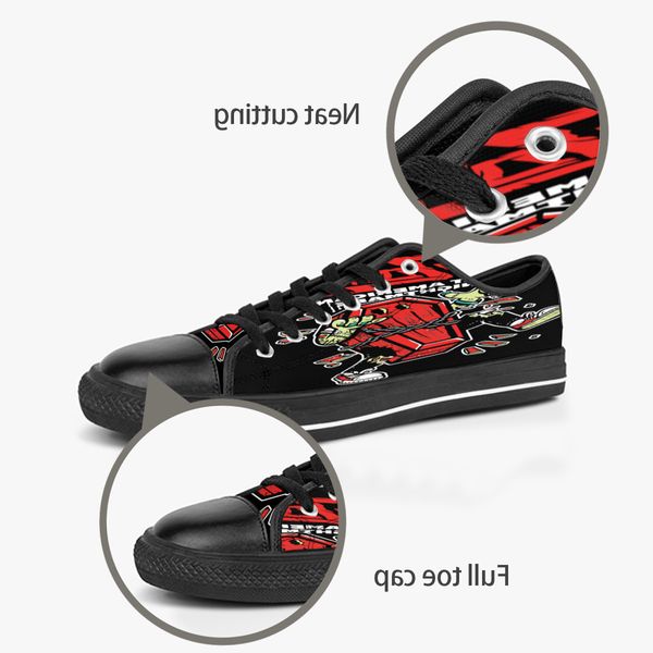 

shoes custom en low women diy canvas skateboard sneakers triple black customization uv printing sports sneakers dongwu 3156-18 ization