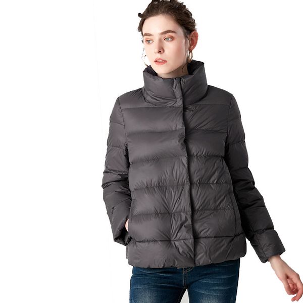 

men's down parkas winter women ultra light down jacket stand collar coat brand jackets weightless parkas bread collar warmness puffer j, Black