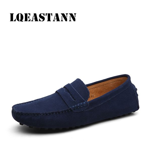 

dress shoes summer and autumn mens casual shoes leather loafers moccasins flat lightweight driving 221124, Black