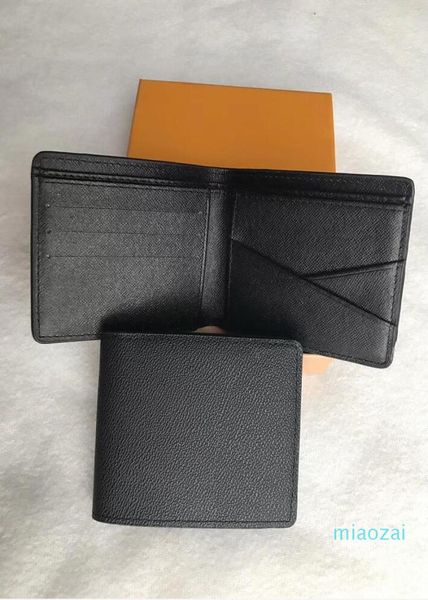 

6 colors mens brand wallet 2020 men039s leather with wallets for men purse wallet men wallet with orange box dust bag8491541, Red;black