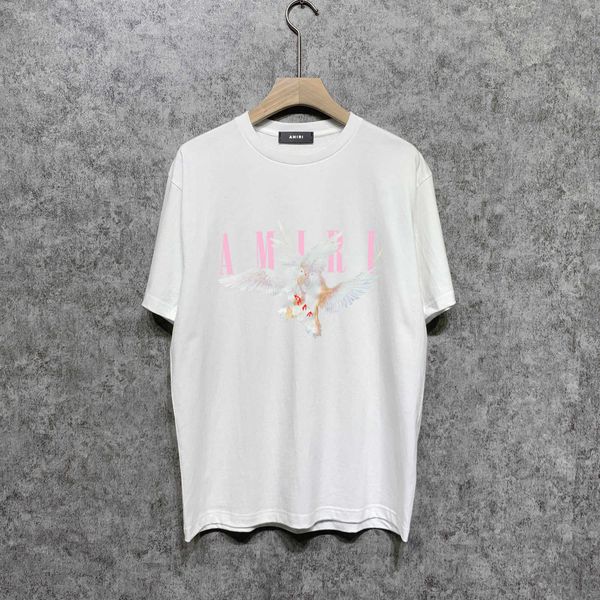 

t-shirt for men amii fashion short sleeve cotton designer shirtslong term brand casual leisure hip hop cr5e, White;black