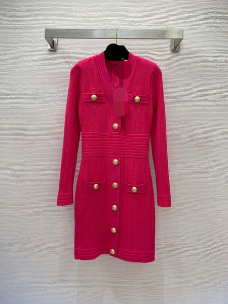 

1123 2022 runway autumn dress v neck long sleeve black white brand same style empire womens dress weini