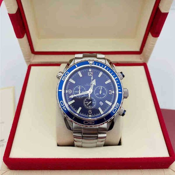 

montre 3atm chronograph watcehes510 aaaaa fashion mens luxe watch watches full waterproof stainless wristwatches steel de sapphire by super, Slivery;brown