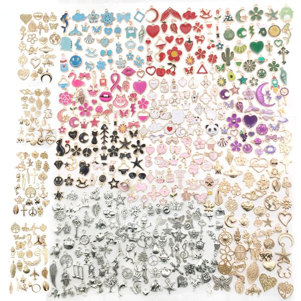 

charms for keychain necklace bracelet animal love heart panda jewelry making supplies findings & components acessories christmas gift wholes, Bronze;silver