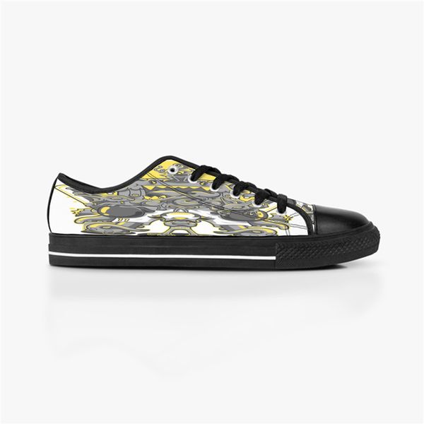 

diy men women custom shoes low canvas skateboard sneakers triple black customization uv printing sports sneakers kele351319 ization967 izati