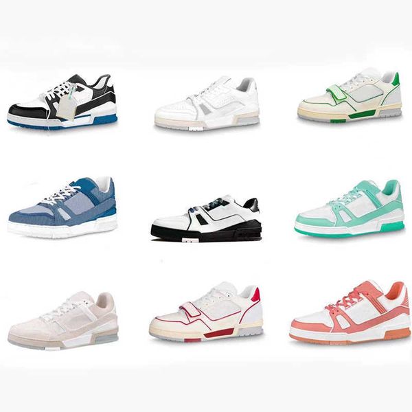 

men casual shoes trainers shoes trainer basketball sneakers designer platform rubber outsole sneaker calfskin leather vintage with box no401, Black