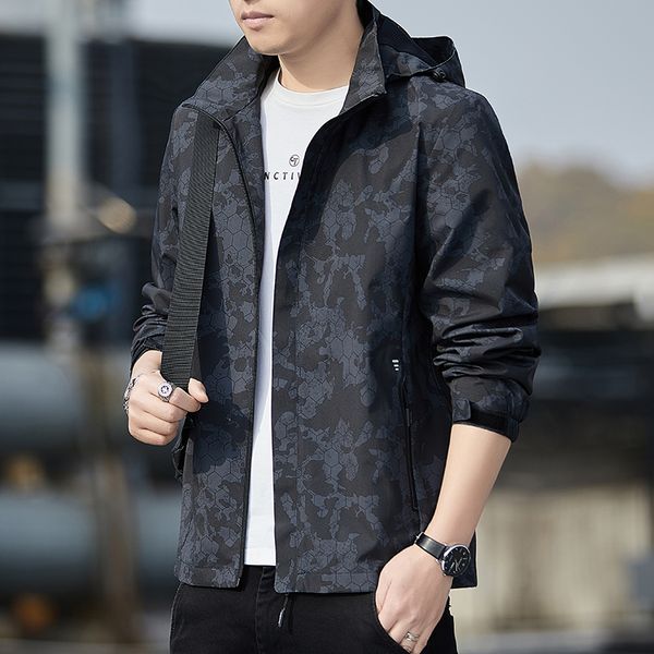 

men's jackets autumn mens hooded camouflage windbreaker outdoors sports couple jacket thin windproof mountaineering jacket 221125, Black;brown