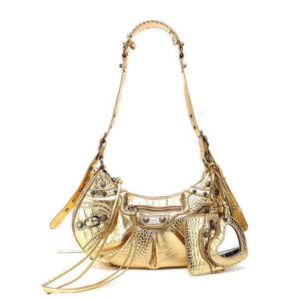 

designer bag luxury brand crocodile bag pattern leather rivet crossbody for women purses and handbags shoulder messenger bags ladies