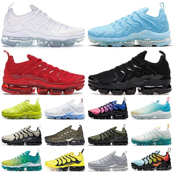 

tn plus running shoes tns men women sport shoe university blue triple black white olive cool grey tennis ball yolk mens outdoor sneaker trai