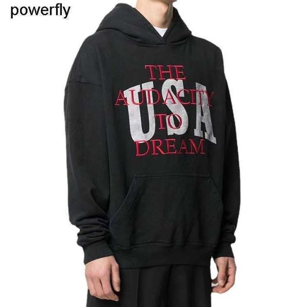 

men's hoodies sweatshirts designer rhude embroidered print hoodie loose casual trendy couple streetwear hoodie, Black